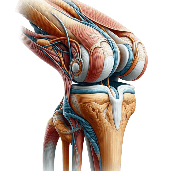 knee joint ligaments illustration