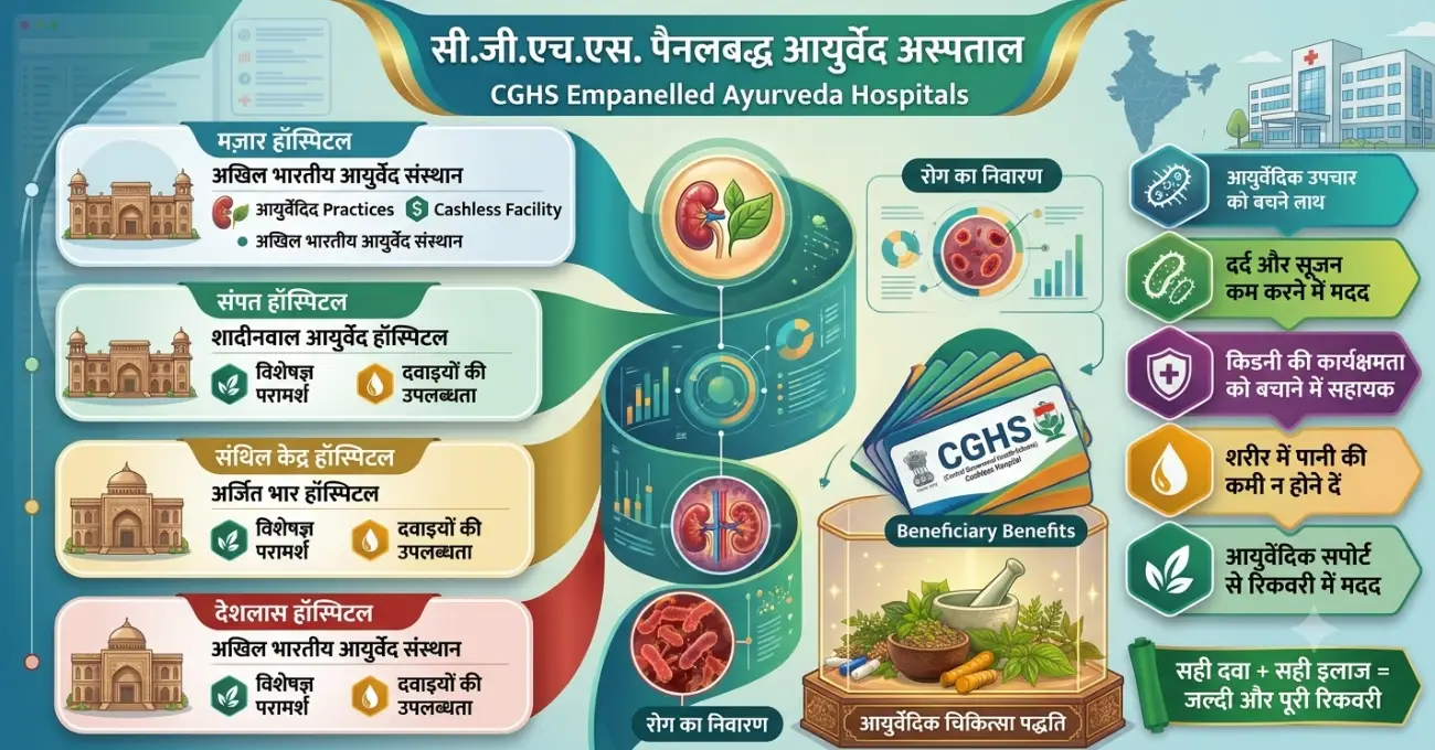 सी.जी.एच.एस. पैनलबद्ध आयुर्वेद अस्पताल | CGHS Empanelled Ayurveda Hospitals