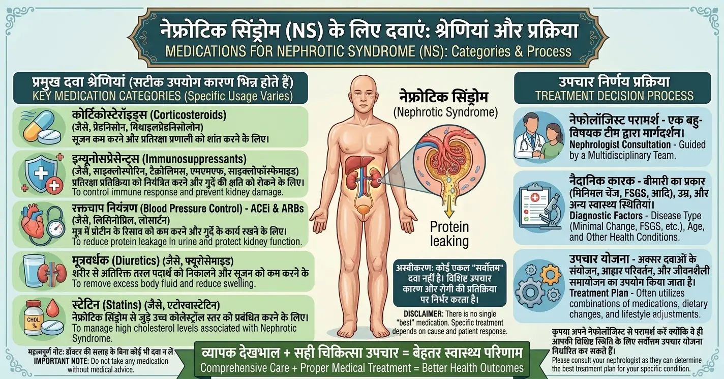 नेफ्रोटिक सिंड्रोम के लिए सबसे अच्छी दवा कौन सी है?