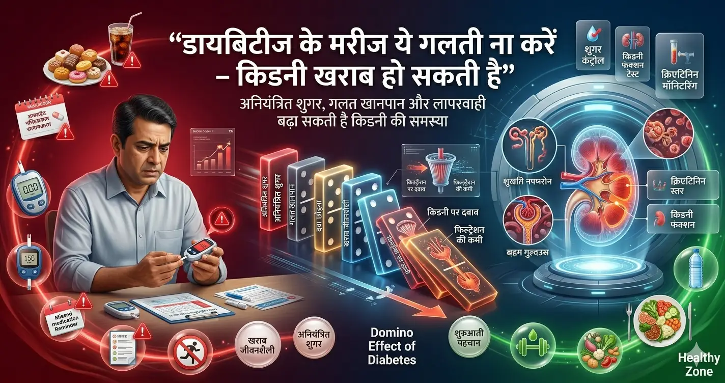 डायबिटीज के मरीज ये गलती ना करें – किडनी खराब हो सकती है