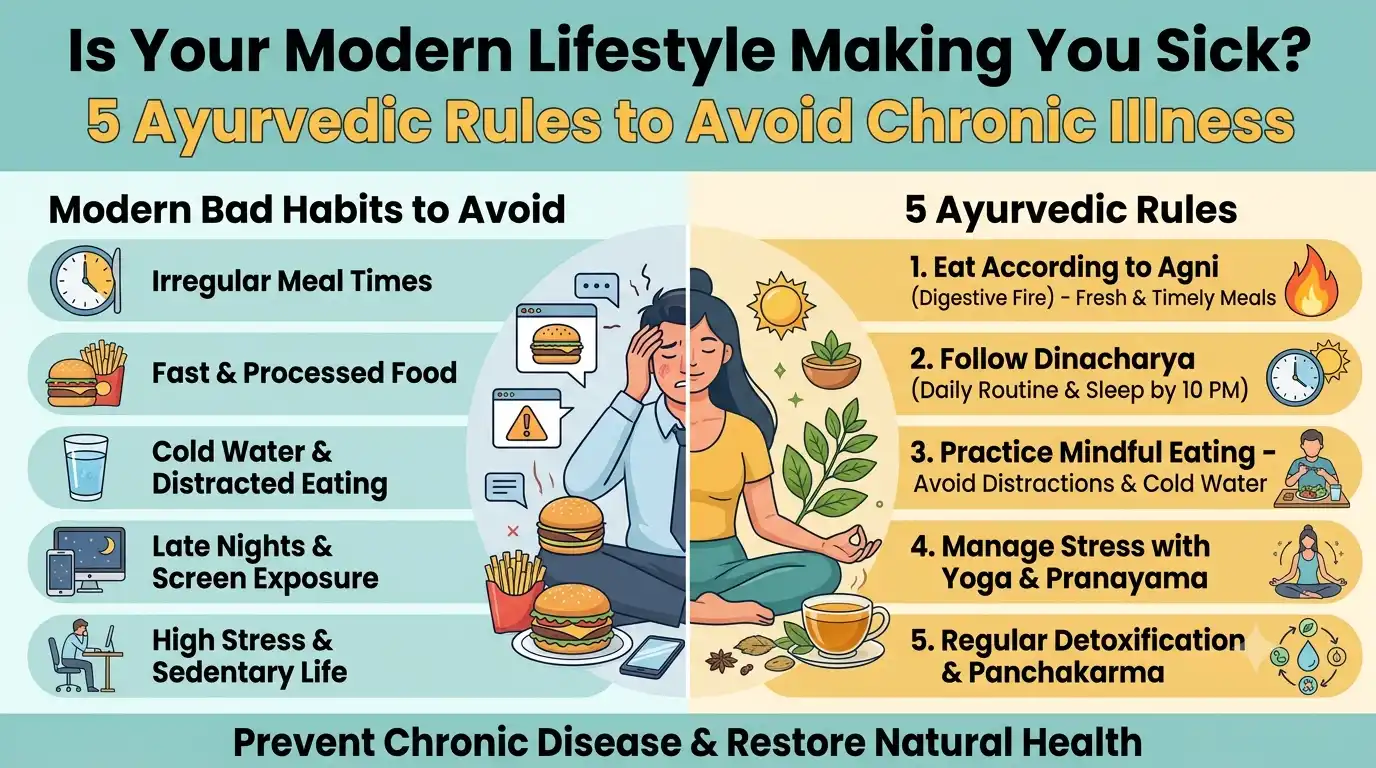 Is Your Modern Lifestyle Making You Sick? 5 Ayurvedic Rules to Avoid Chronic Illness