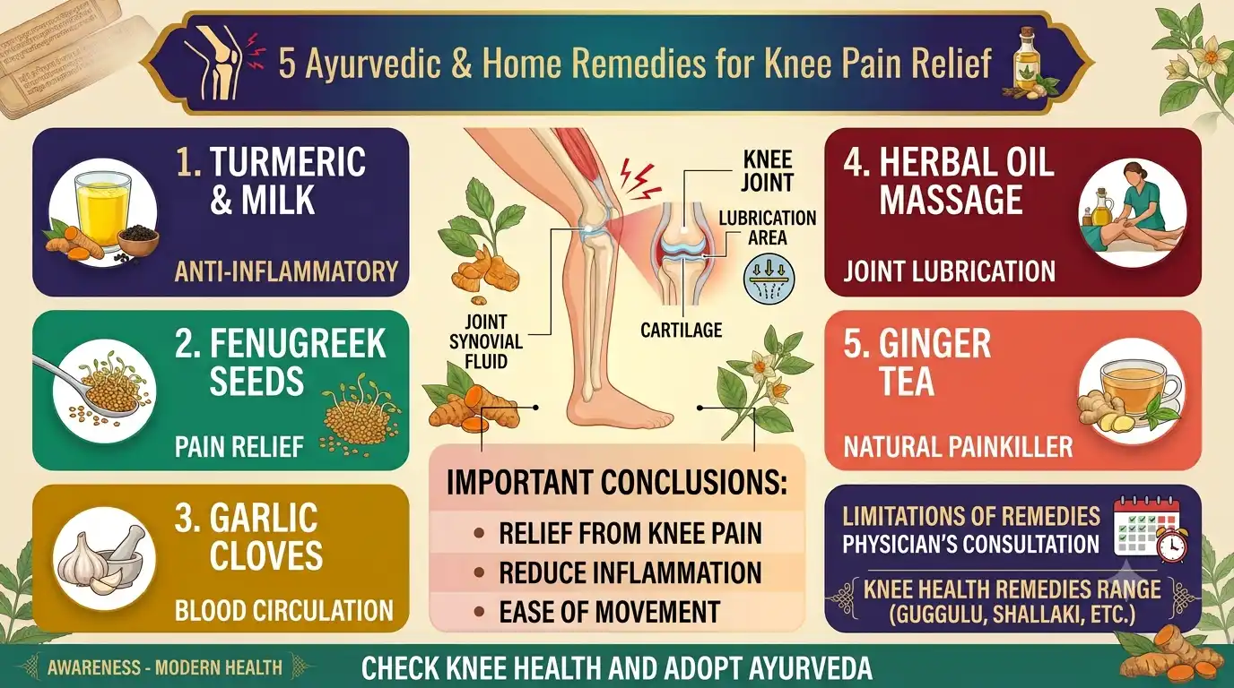 5 Ayurvedic and Home Remedies for Knee Pain Relief
