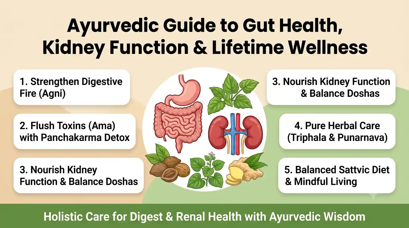 Ayurvedic Guide to Gut Health, Kidney Function & Lifetime Wellness